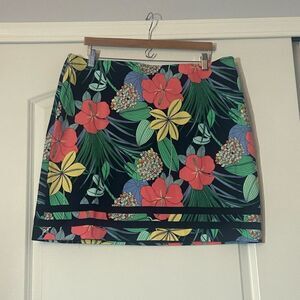 Talbots Floral Cotton Pencil Skirt 16
